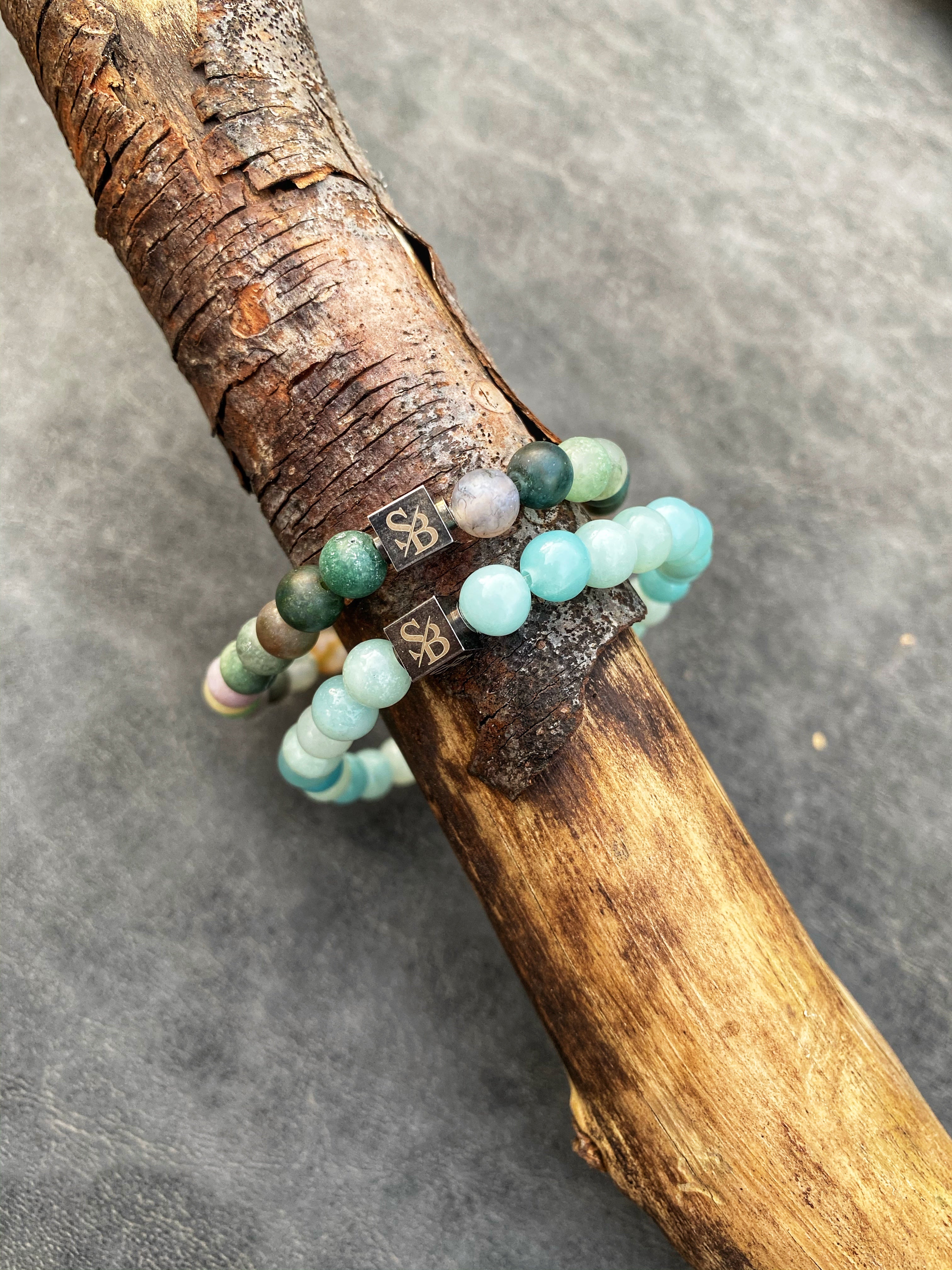 Stoney Bracelets 6mm Premium Collectie Afbeelding Vrouwen Natuursteen Armbanden