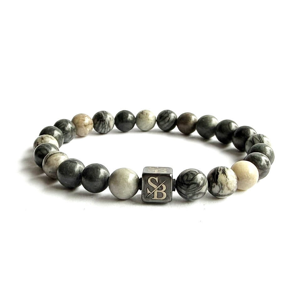 Black Silk Stones (8mm)