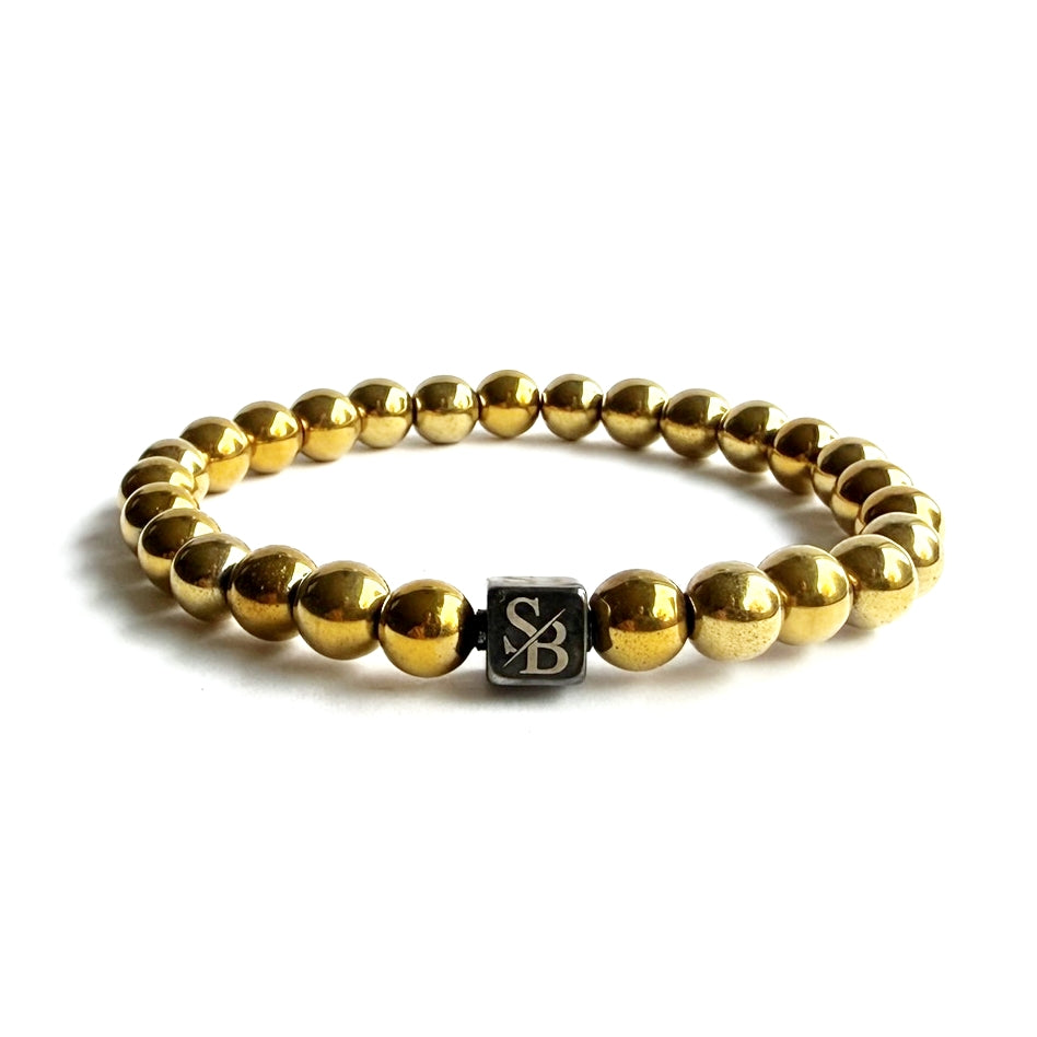 Gold Hematite Stones (8mm)