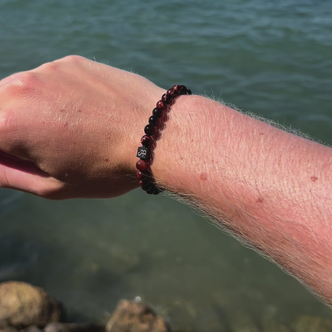 Load video: Red Tiger Eye Stones (6mm)