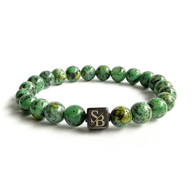 Aqua Terra Stones (8mm) - Stoney Bracelets | Handgemaakte Natuursteen Armband