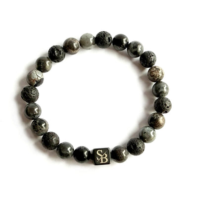Volcanic | Mixed Stones (8mm) - Detail | Stoney Bracelets