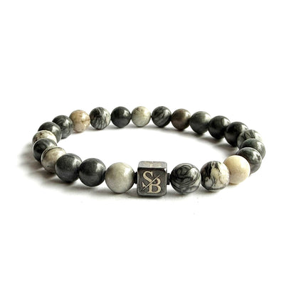 Black Silk Stones (8mm)