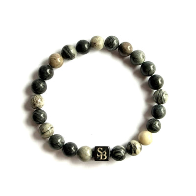 Black Silk Stones (8mm)