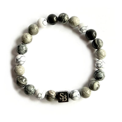Natural | Mixed Stones (8mm) - Detail | Stoney Bracelets