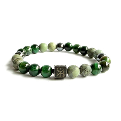 Swamp | Mixed Stones (8mm) - Stoney Bracelets | Handgemaakte Natuursteen Armband