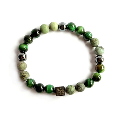 Swamp | Mixed Stones (8mm) - Detail | Stoney Bracelets