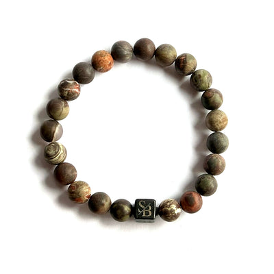 Flower Jasper Stones (8mm) - Detail | Stoney Bracelets