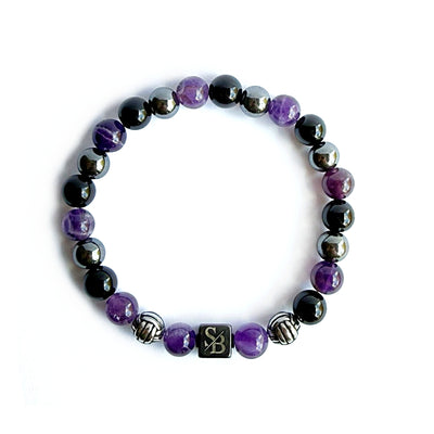 Athena | Silver+ Stones (8mm) - Detail | Stoney Bracelets