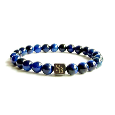 Blue Tiger Eye Stones (8mm) - Stoney Bracelets | Handgemaakte Natuursteen Armband