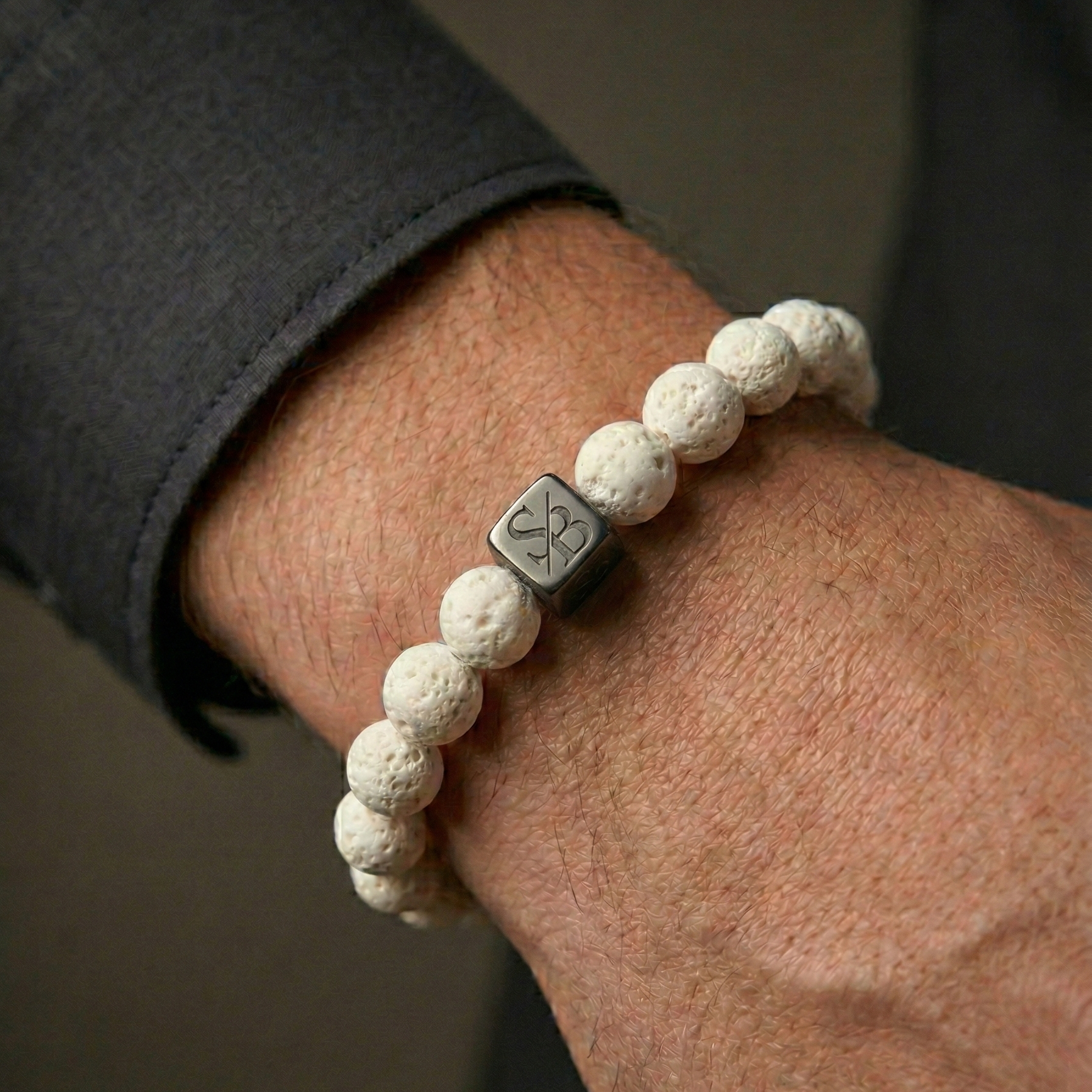 White Lava Stones (8mm)