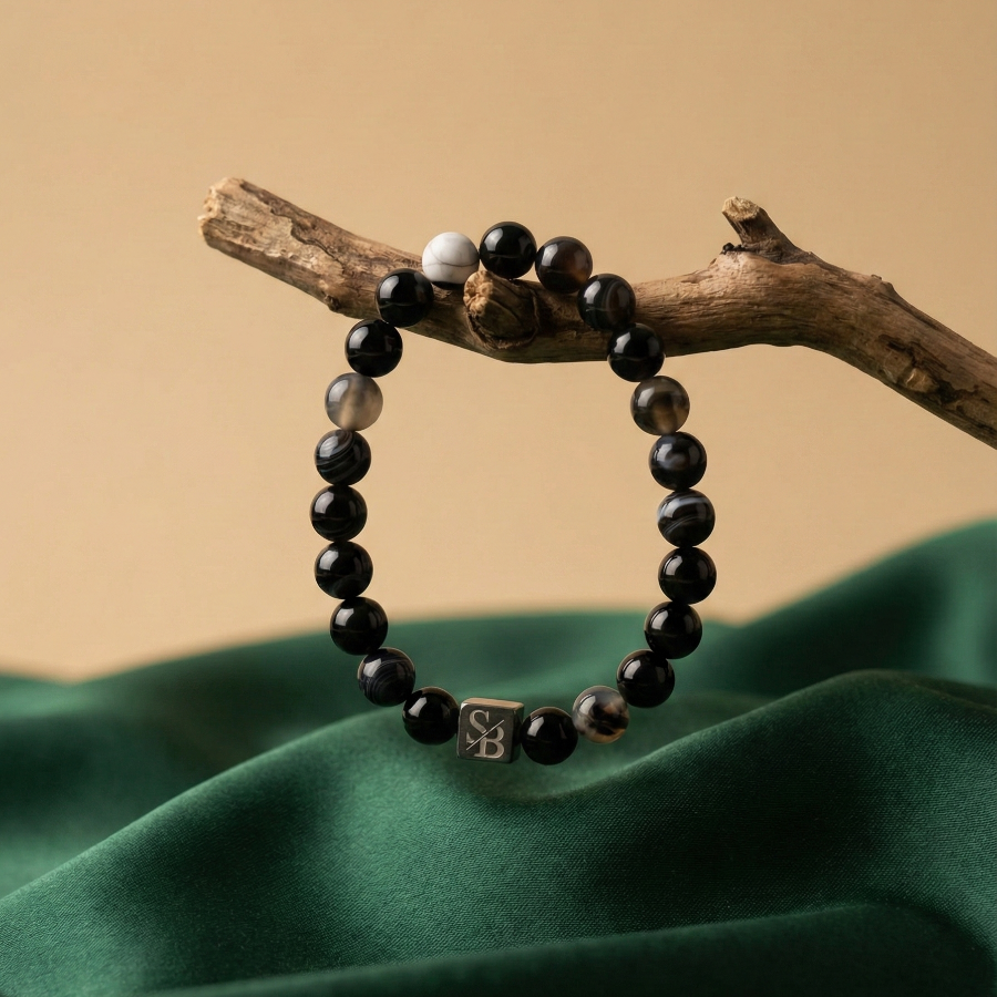 Black Banded Agate (8mm)