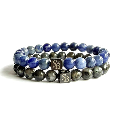 Lapis Lazuli Set (8mm) - Stoney Bracelets | Handgemaakte Natuursteen Armband
