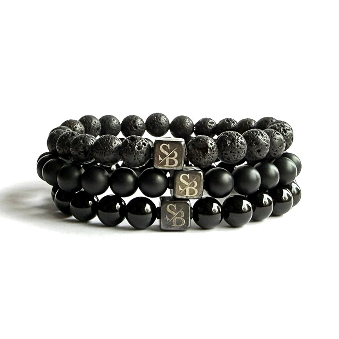 Triple Black Set (8mm)