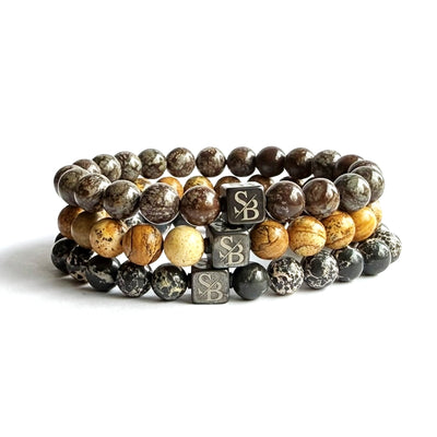 Triple Brown Set (8mm)