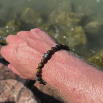 Frosted Gold Tiger Eye Stones (8mm)