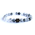 Stoney Bracelets Heren Armband Grey Crystal Stones