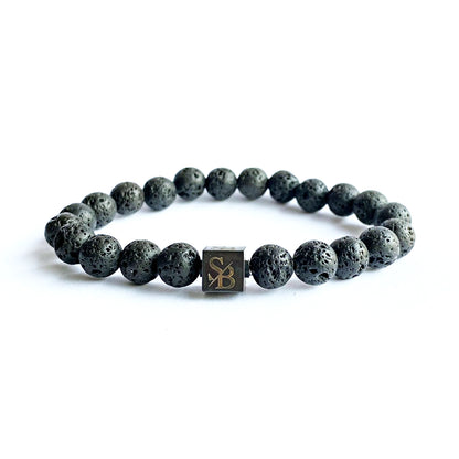 Stoney Bracelets Heren Armband Lava Stones