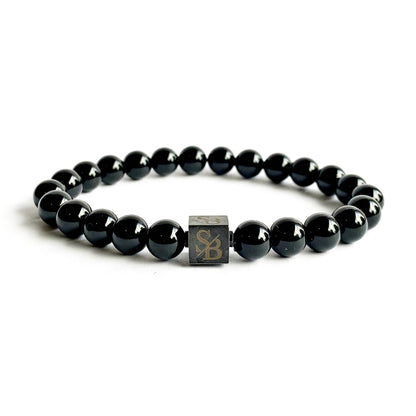 Stoney Bracelets Heren Armband Obsidian Stones