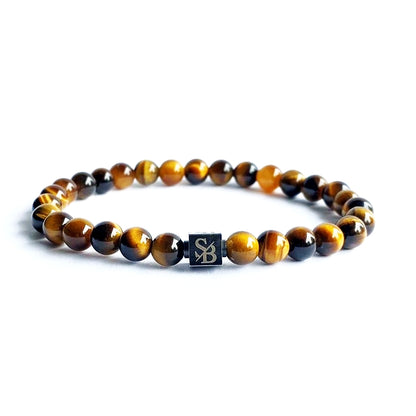 Stoney Bracelets Dames Armband Gold Tiger Eye Stones 6mm