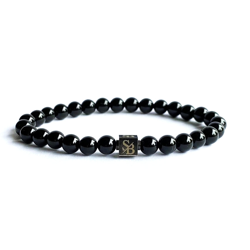 Stoney Bracelets Dames Armband Obsidian Stones 6mm