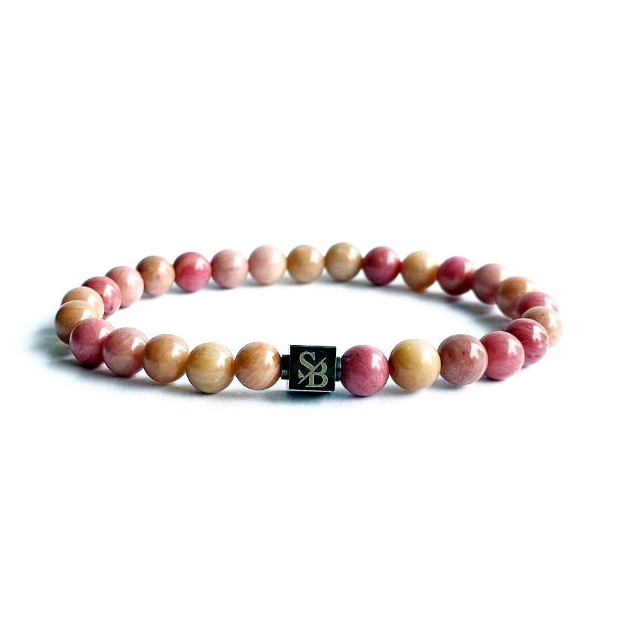 Stoney Bracelets Dames Armband Pink Rhodonite Stones 6mm