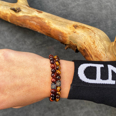 Stoney Bracelets Dames Armband Gold Tiger Eye Stones 6mm