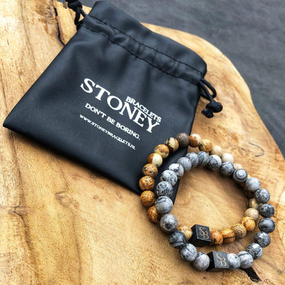 Stoney Bracelets Heren Armband Dessert Jaspis Stones