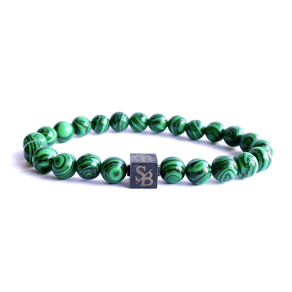 Stoney Bracelets Heren Armband Malachite Green Stones