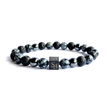 Stoney Bracelets Heren Armband Dark Polar Mixed Stones