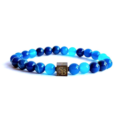 Stoney Bracelets Heren Armband Brightening Blue Stones