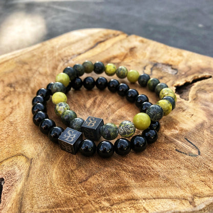 Stoney Bracelets Heren Armband Obsidian Stones