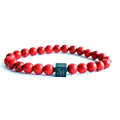 Stoney Bracelets Heren Armband Red Vintage Stones
