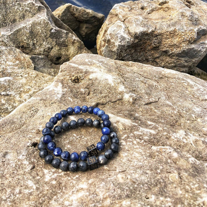 Stoney Bracelets Heren Armband Lapis Lazuli Set