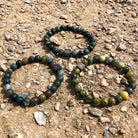 Stoney Bracelets Heren Armband Triple Green Set